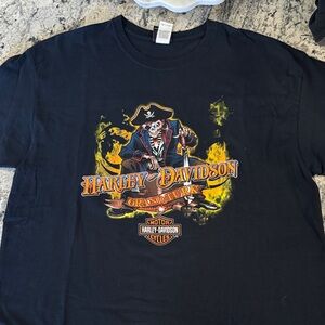 Harley-Davidson Pirate Graphic Tee - Black and Yellow